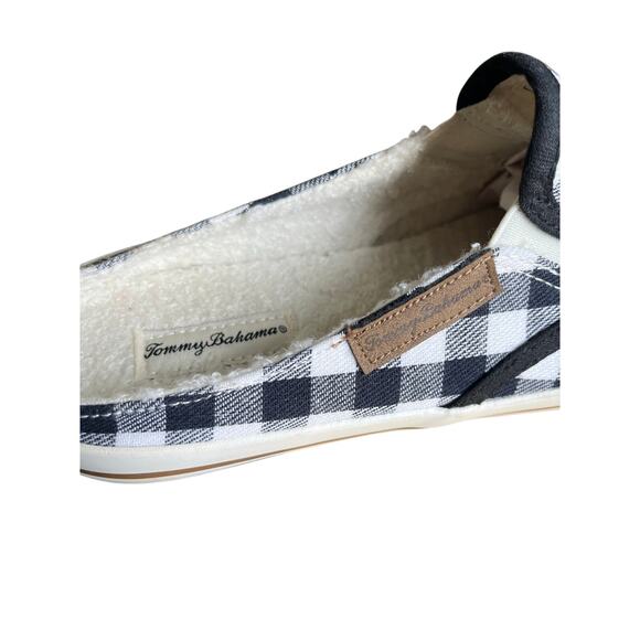 Tommy Bahama Mules Shoes Slides Women's Size 8 Blue White Gingham Check - Picture 6 of 8